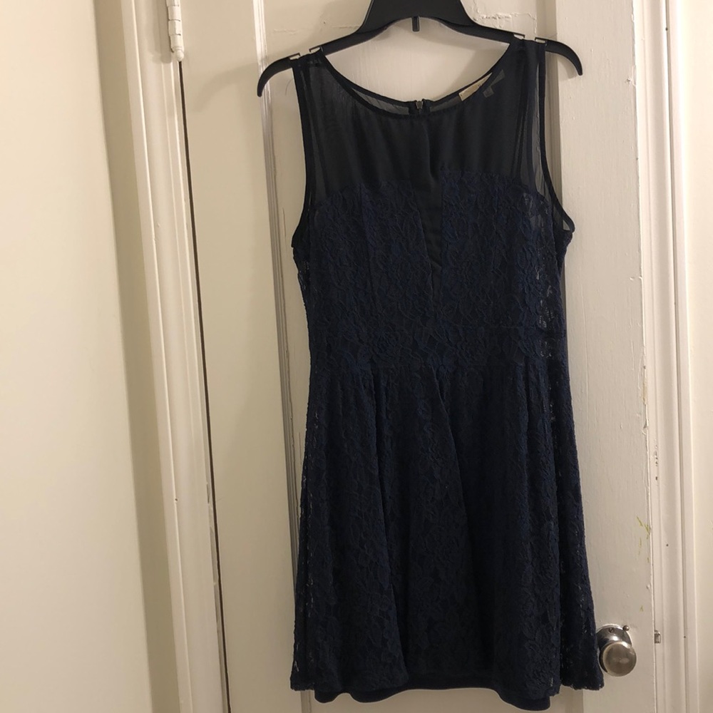 Sheer lacy dress with lining